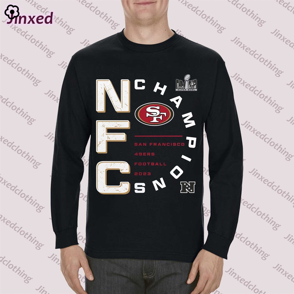 San Francisco 49ers Fanatics Branded 2023 Nfc Champions Right Side Draw T-shirt Sweatshirt 